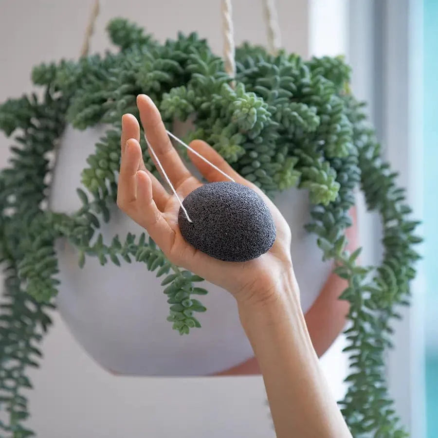 Spugna Konjac al Carbone di Bambù – Detergente Viso Naturale e Biodegradabile-1
