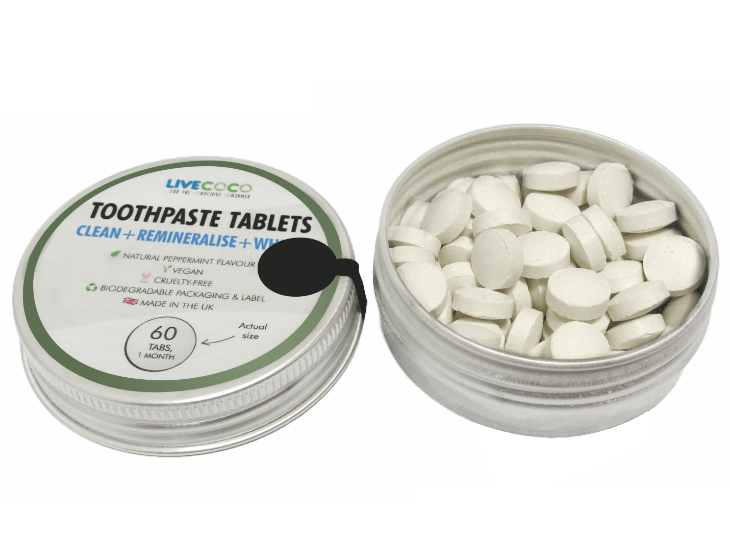 Dentifricio Solido in Compresse alla Menta con Fluoro – Eco-Friendly | LiveCoco-10