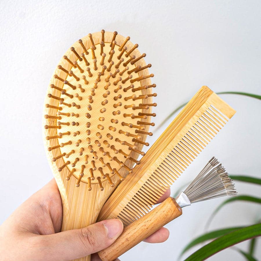 Set Spazzole in Bambù Naturale per Capelli – Kit Completo 4 in 1 Eco-Friendly-4