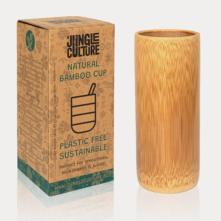 Bicchiere Naturale in Bambù Artigianale – 500ml Jungle Culture-3