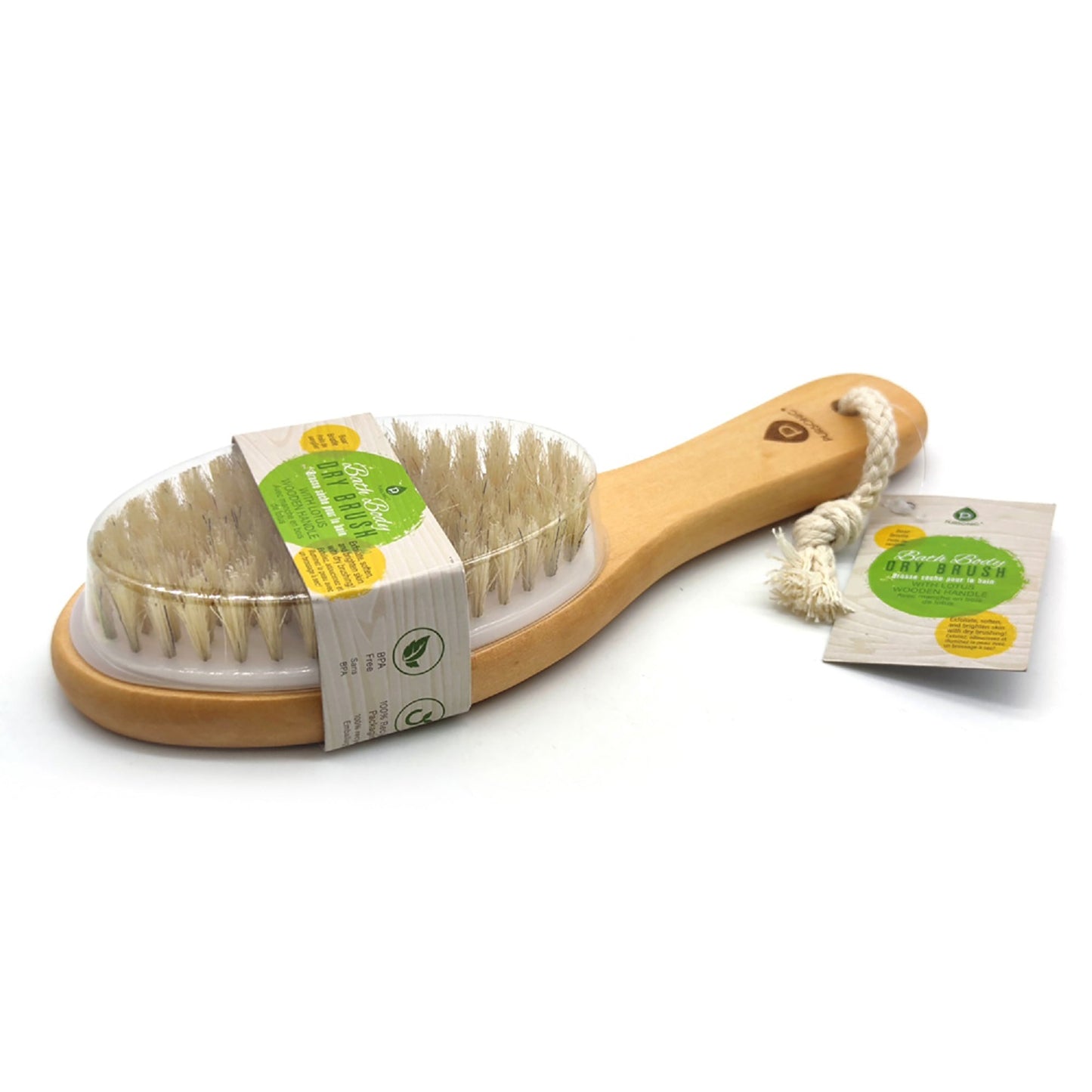 Spazzola Corpo in Legno di Loto per Esfoliazione Naturale – Manico Ergonomico-2