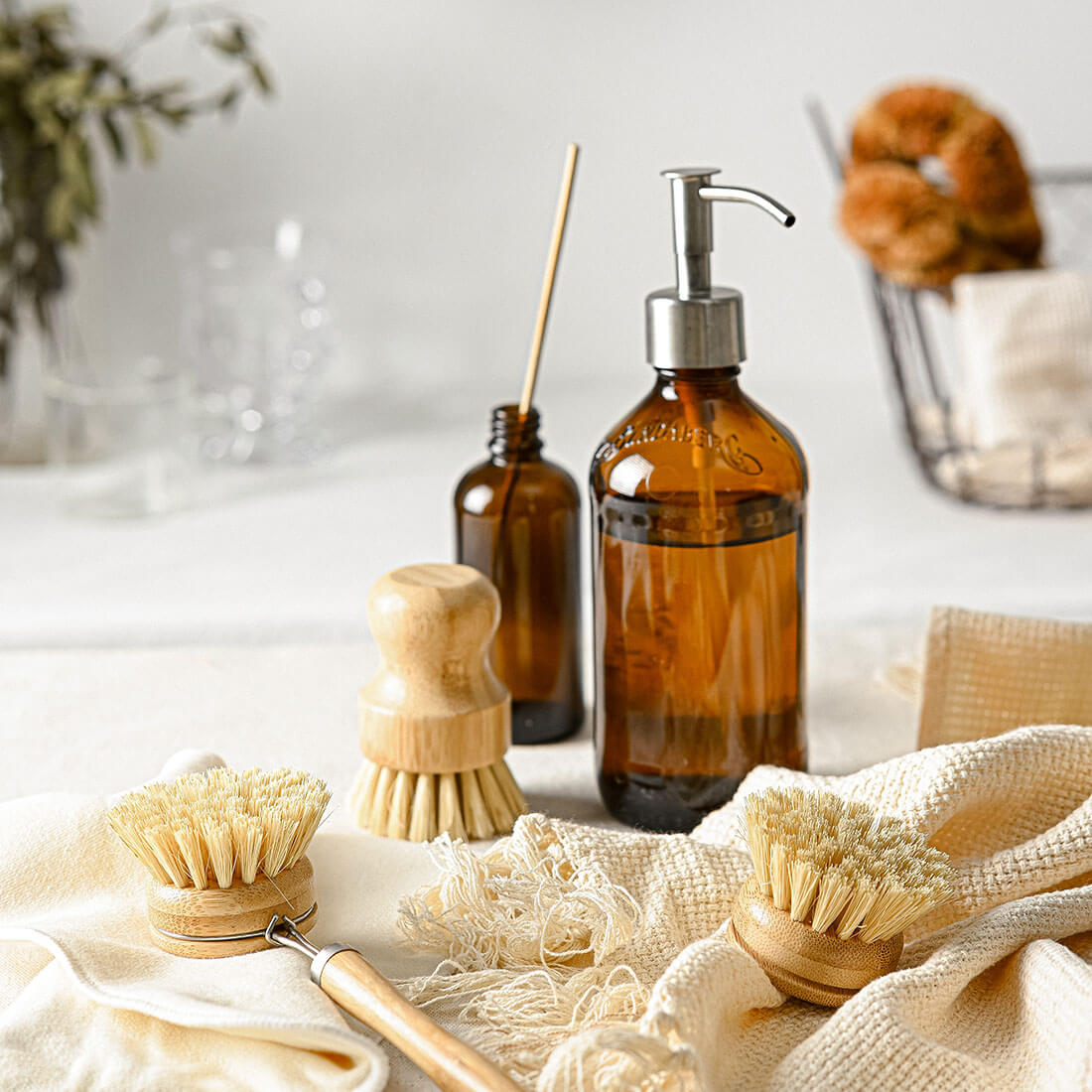 Set 6 Spazzole da Cucina Naturali – Bambù, Cocco e Cotone Bio-3