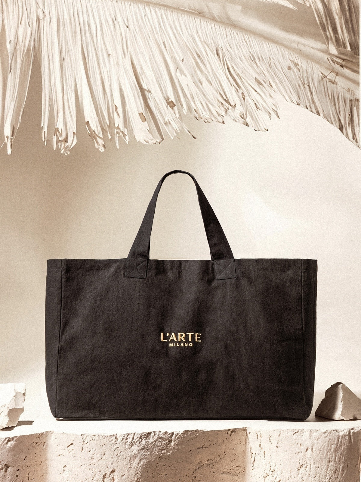 Borsa in Cotone Nero – Eleganza Sostenibile L’ARTE MILANO-0