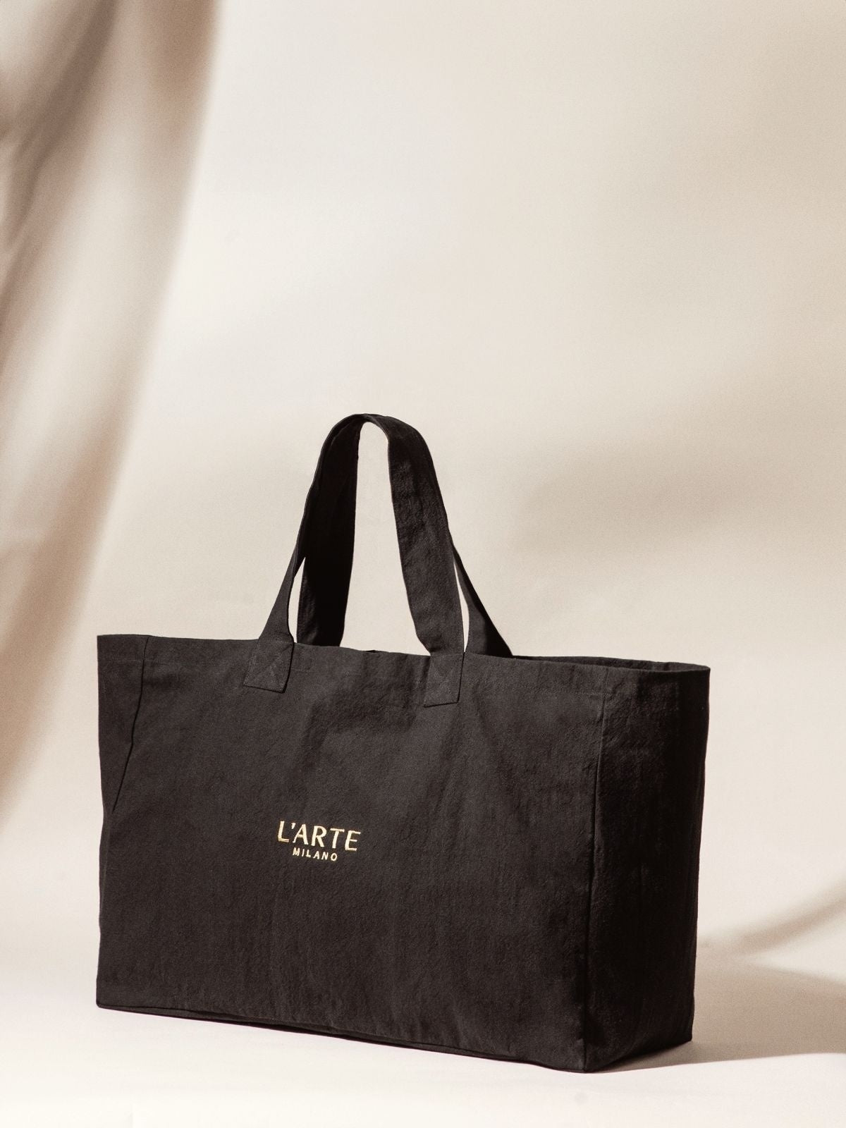Borsa in Cotone Nero – Eleganza Sostenibile L’ARTE MILANO-2
