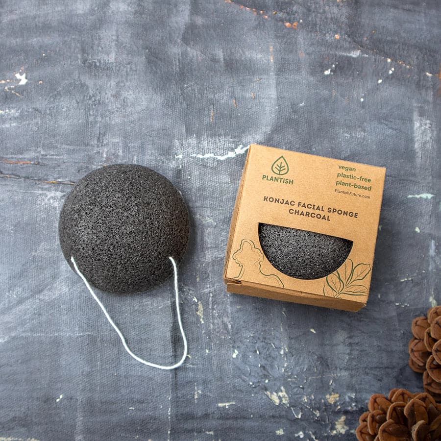 Spugna Konjac al Carbone di Bambù – Detergente Viso Naturale e Biodegradabile-0