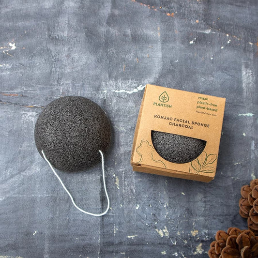 Spugna Konjac al Carbone di Bambù – Detergente Viso Naturale e Biodegradabile-0