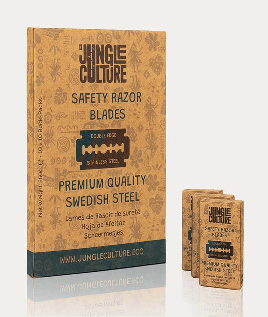 Lame di Ricambio in Acciaio Svedese – Eco Safety Razor | 10 o 100 Pezzi | Jungle Culture